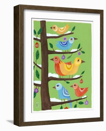 Six Christmas Birds-Nathaniel Mather-Framed Giclee Print