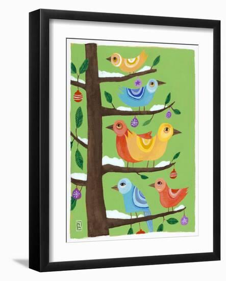 Six Christmas Birds-Nathaniel Mather-Framed Giclee Print