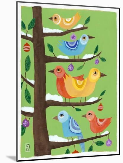 Six Christmas Birds-Nathaniel Mather-Mounted Giclee Print