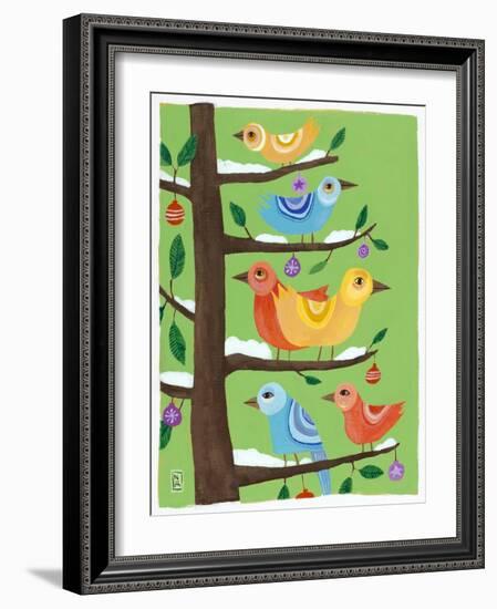 Six Christmas Birds-Nathaniel Mather-Framed Giclee Print