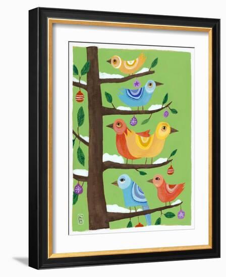 Six Christmas Birds-Nathaniel Mather-Framed Giclee Print