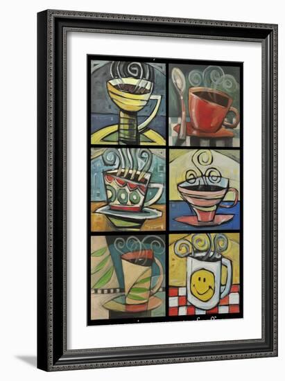 Six Cups Coffee Quote-Tim Nyberg-Framed Premium Giclee Print