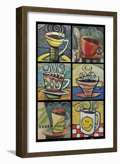 Six Cups Coffee Quote-Tim Nyberg-Framed Giclee Print