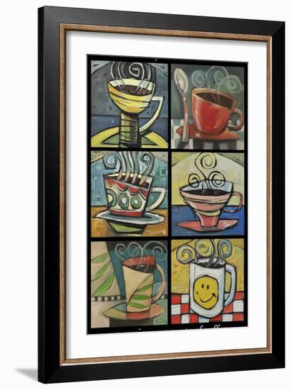 Six Cups Coffee Quote-Tim Nyberg-Framed Giclee Print