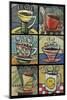 Six Cups Coffee Quote-Tim Nyberg-Mounted Giclee Print