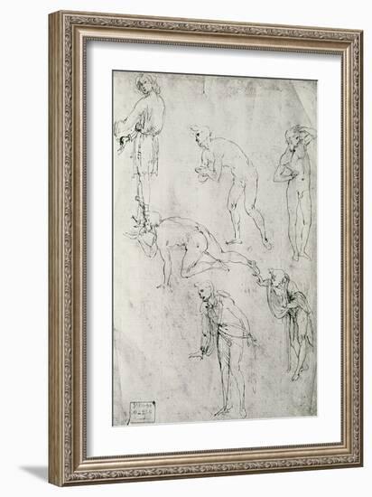 Six Figures, Study for an Epiphany-Leonardo da Vinci-Framed Giclee Print