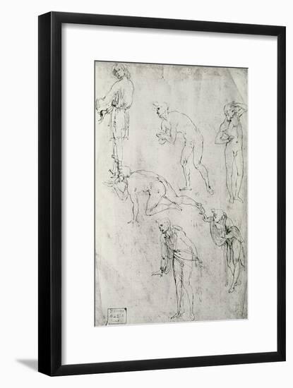 Six Figures, Study for an Epiphany-Leonardo da Vinci-Framed Giclee Print