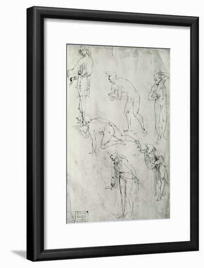 Six Figures, Study for an Epiphany-Leonardo da Vinci-Framed Giclee Print