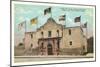 Six Flags on the Alamo, San Antonio, Texas-null-Mounted Art Print