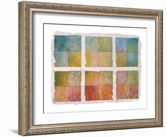 Six Happy Leaves and Natural Notes on Japanese Paper-Miyuki Hasekura-Framed Giclee Print