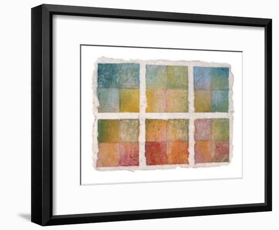 Six Happy Leaves and Natural Notes on Japanese Paper-Miyuki Hasekura-Framed Giclee Print