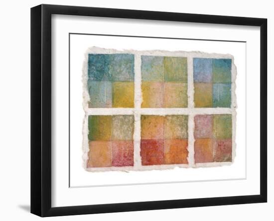 Six Happy Leaves and Natural Notes on Japanese Paper-Miyuki Hasekura-Framed Giclee Print