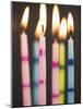 Six Lit Birthday Candles-Tom Grill-Mounted Photographic Print