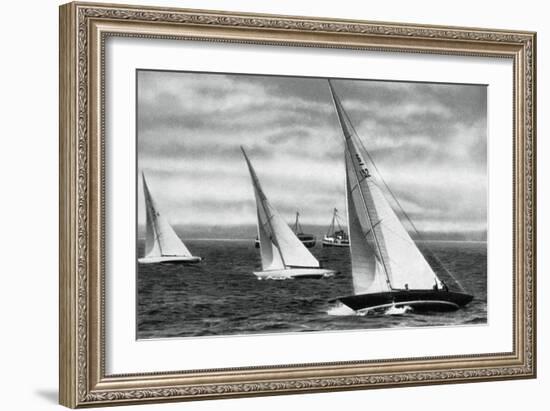 Six Metre R Class Sailing, Berlin Olympics, 1936-null-Framed Giclee Print