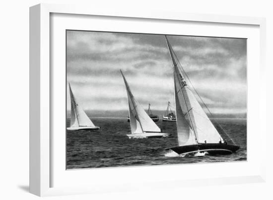 Six Metre R Class Sailing, Berlin Olympics, 1936-null-Framed Giclee Print