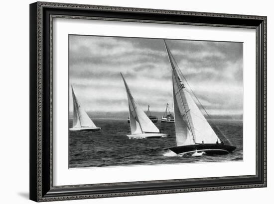 Six Metre R Class Sailing, Berlin Olympics, 1936-null-Framed Giclee Print