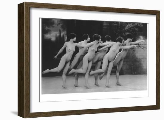Six Nude Dancers-null-Framed Art Print
