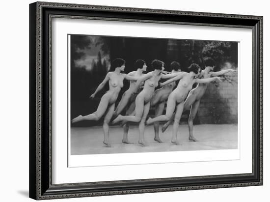 Six Nude Dancers-null-Framed Art Print