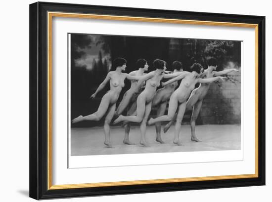 Six Nude Dancers-null-Framed Art Print