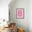 Six On Pink-null-Framed Art Print displayed on a wall