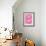 Six On Pink-null-Framed Art Print displayed on a wall