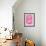 Six On Pink-null-Framed Art Print displayed on a wall