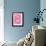 Six On Pink-null-Framed Art Print displayed on a wall