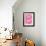 Six On Pink-null-Framed Art Print displayed on a wall