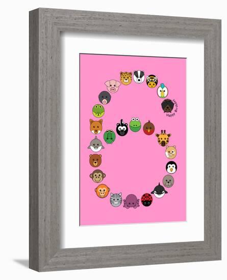 Six On Pink-null-Framed Giclee Print