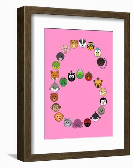 Six On Pink-null-Framed Giclee Print