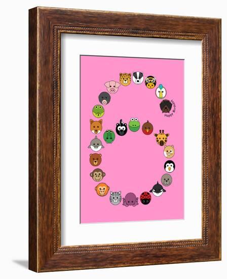 Six On Pink-null-Framed Giclee Print