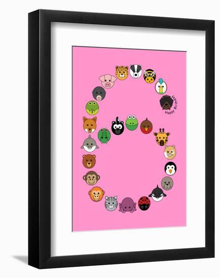 Six On Pink-null-Framed Giclee Print