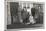 Six People with Two Dogs in a Garden-null-Mounted Photographic Print