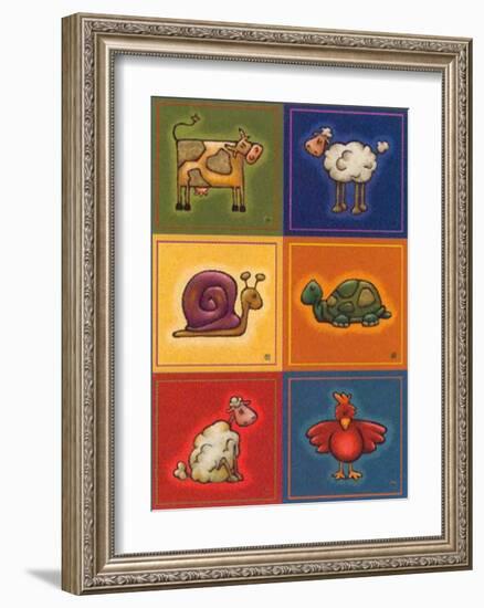 Six Petits Animals-Raphaele Goisque-Framed Art Print