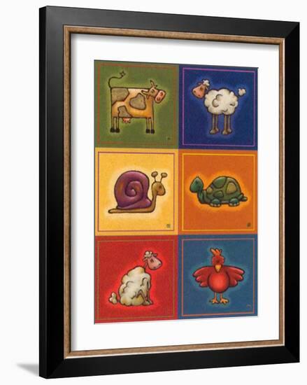 Six Petits Animals-Raphaele Goisque-Framed Art Print