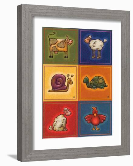 Six Petits Animals-Raphaele Goisque-Framed Art Print