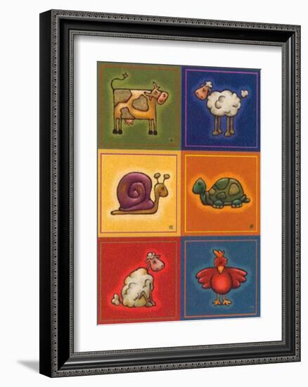 Six Petits Animals-Raphaele Goisque-Framed Art Print