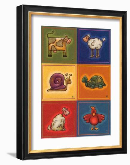 Six Petits Animals-Raphaele Goisque-Framed Art Print