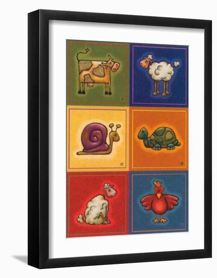 Six Petits Animals-Raphaele Goisque-Framed Art Print