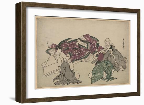 Six Poets (Rokkasen), 1795-1806 (Woodcut)-Kitagawa Utamaro-Framed Giclee Print