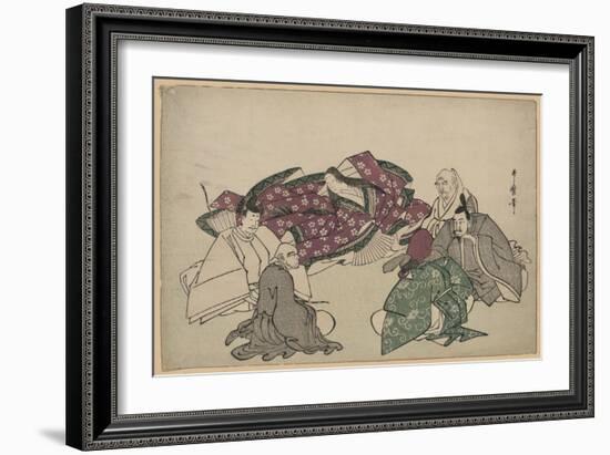 Six Poets (Rokkasen), 1795-1806 (Woodcut)-Kitagawa Utamaro-Framed Giclee Print