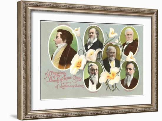 Six Presidents of the Mormons-null-Framed Art Print