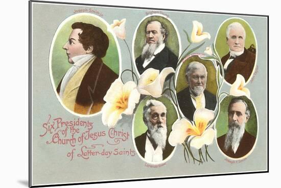 Six Presidents of the Mormons-null-Mounted Art Print