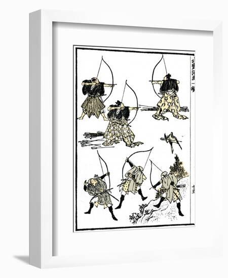 Six Samurai, 1817-Katsushika Hokusai-Framed Giclee Print