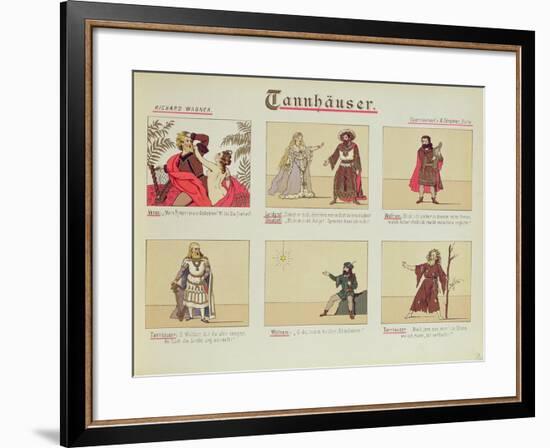 Six Scenes Relating to the Opera 'Tannhauser' by Richard Wagner-null-Framed Giclee Print