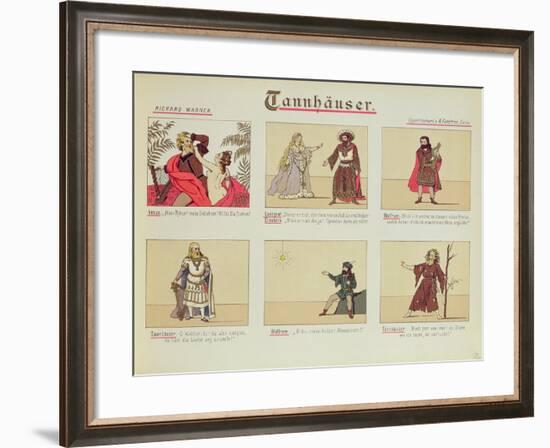 Six Scenes Relating to the Opera 'Tannhauser' by Richard Wagner-null-Framed Giclee Print