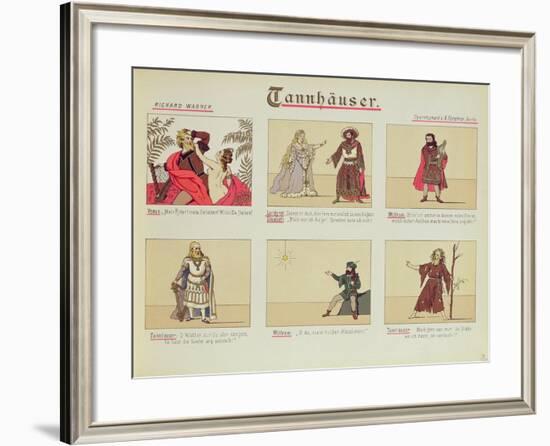 Six Scenes Relating to the Opera 'Tannhauser' by Richard Wagner-null-Framed Giclee Print