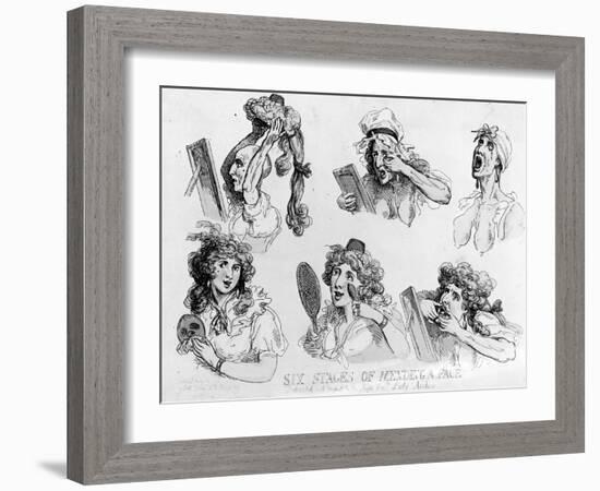 Six Stages of Making a Face', Printed by S.W. Fores, 1792 (Etching)-Thomas Rowlandson-Framed Giclee Print