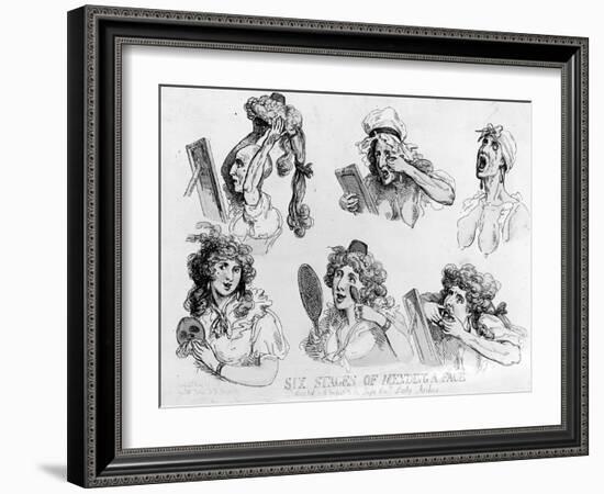 Six Stages of Making a Face', Printed by S.W. Fores, 1792 (Etching)-Thomas Rowlandson-Framed Giclee Print