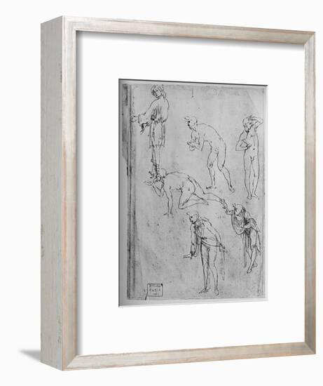 'Six Studies of Figures', 1481-1483 (1945)-Leonardo Da Vinci-Framed Giclee Print